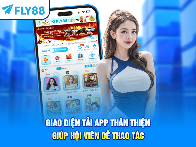 Giao diện tải app thân thiện giúp hội viên dễ thao tác